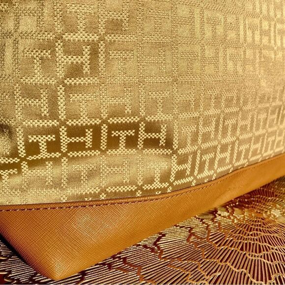 NEW TOMMY HILFIGER SIGNATURE LOGO DOUBLE STRAP TOTE - Picture 5 of 16